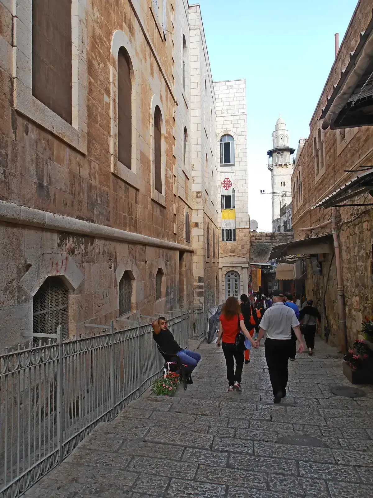 Street in the Christian Quarter of the Old City of Jerusalem, seen on a Jerusalem Old City tour
