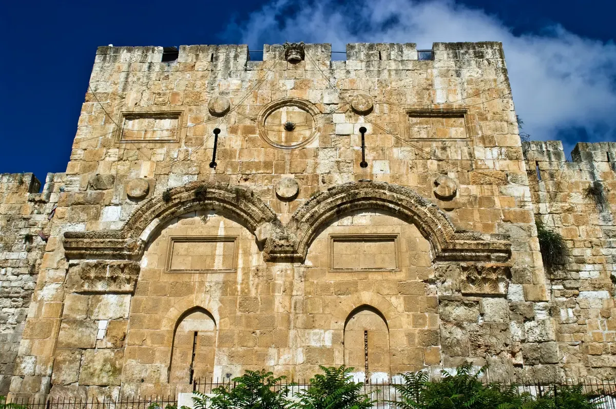 Sealed Golden Gate in the eastern wall of the Old City of Jerusalem