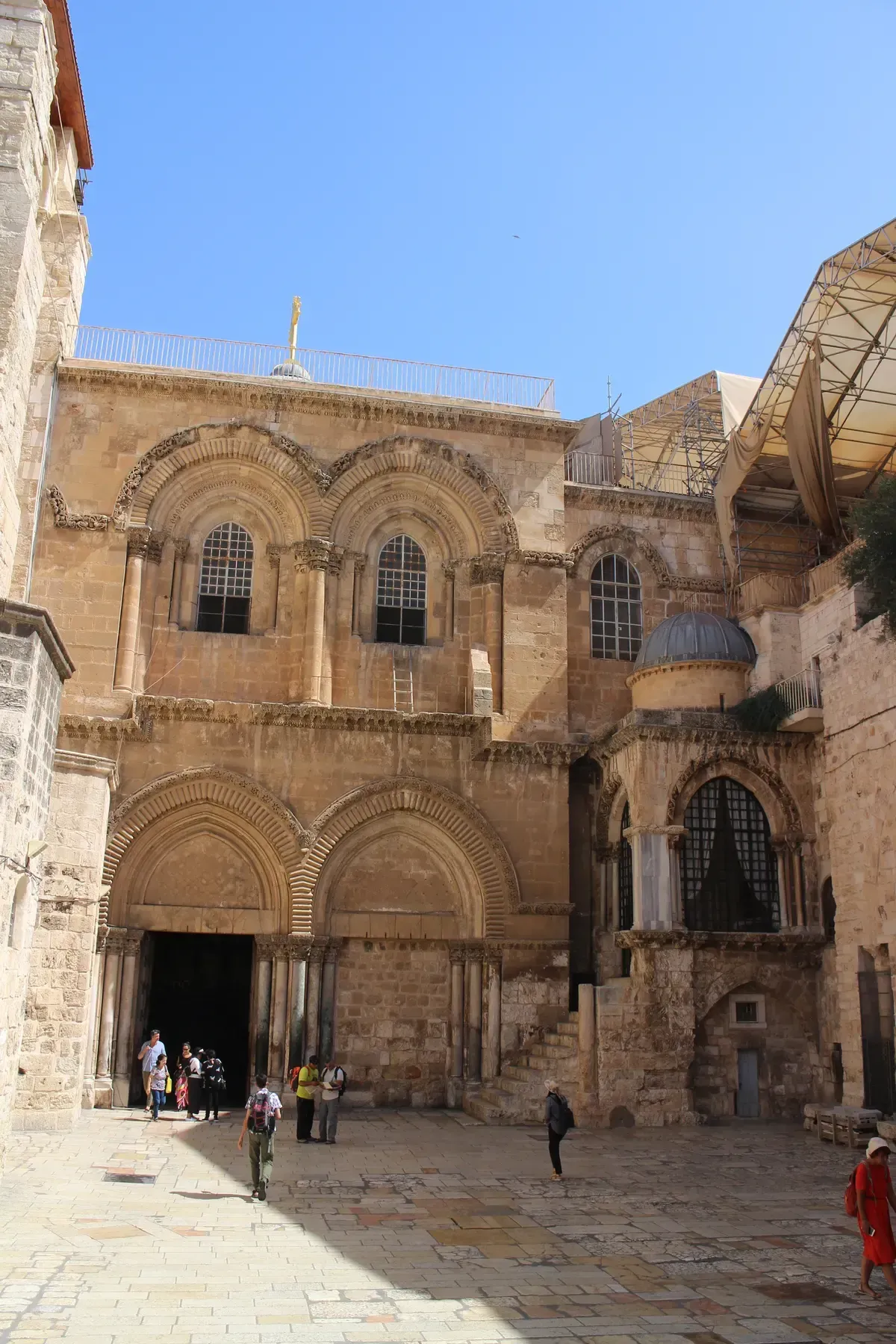 Forecourt of the Church of the Holy Sepulchre on a half-day Jerusalem Old City tour