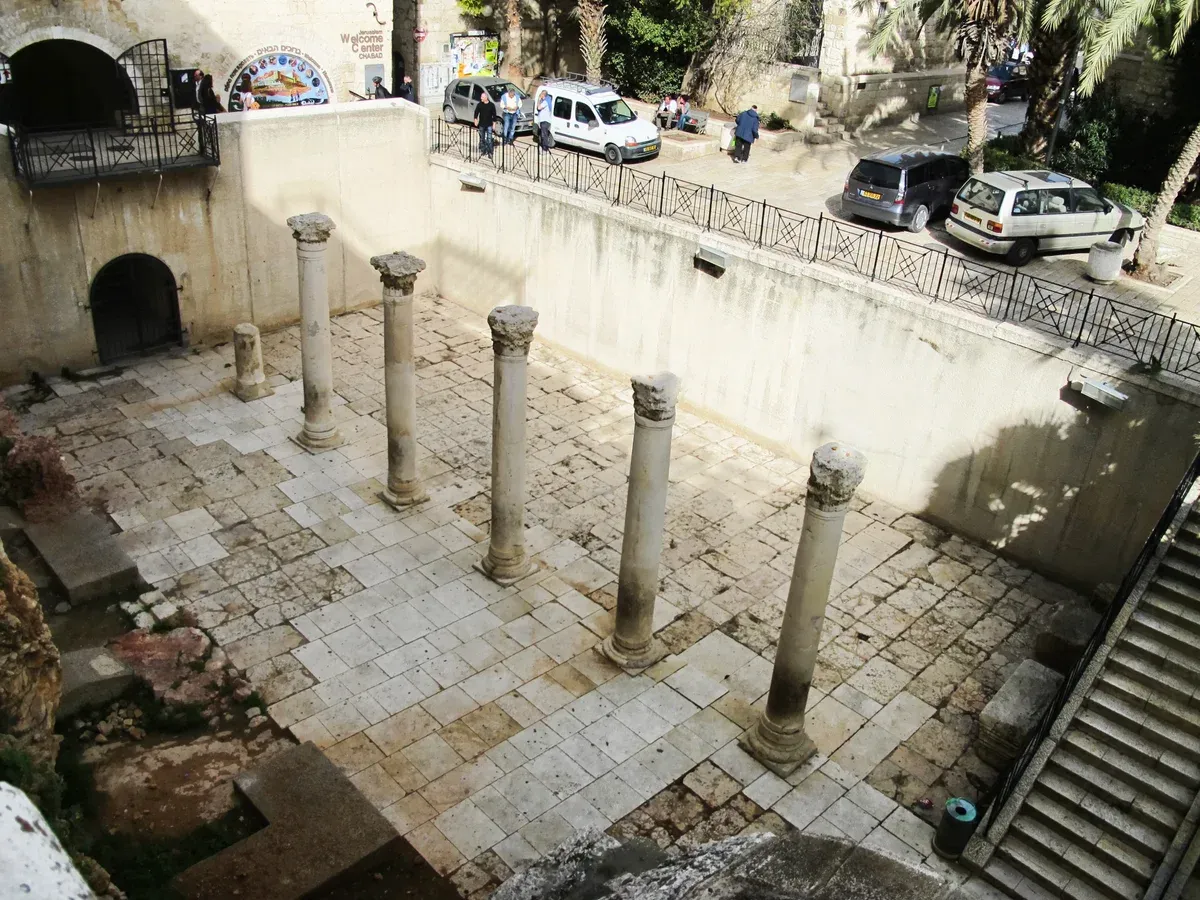 Roman Cardo columns in the Old City of Jerusalem
