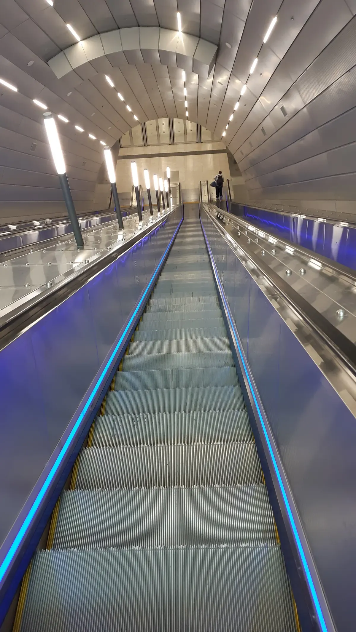 Escalator at Jerusalem Yitzhak Navon station, the rail arrival for a Jerusalem Old City tour from Tel Aviv