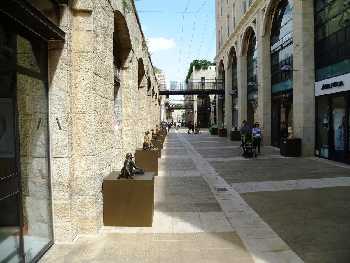 Mamilla Avenue near Jaffa Gate, a base for a Jerusalem Old City tour