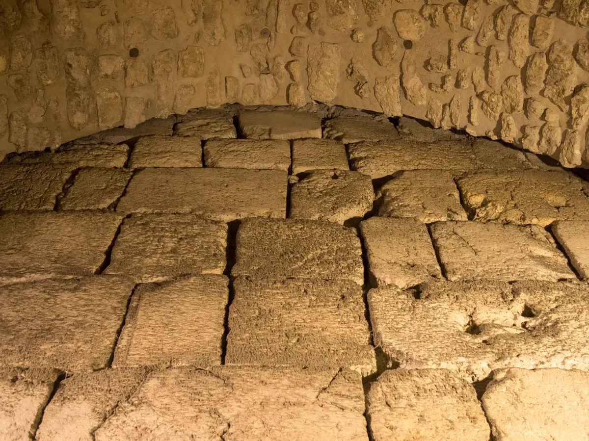 Herodian stones of the Western Wall Tunnels, a guided-only stop near a Jerusalem Old City tour route